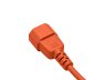 Preview: Kaltgerätekabel C13 auf C14, VDE, orange, 0,5m IEC 60320-C13/C14, Verlängerung, 0,75mm²